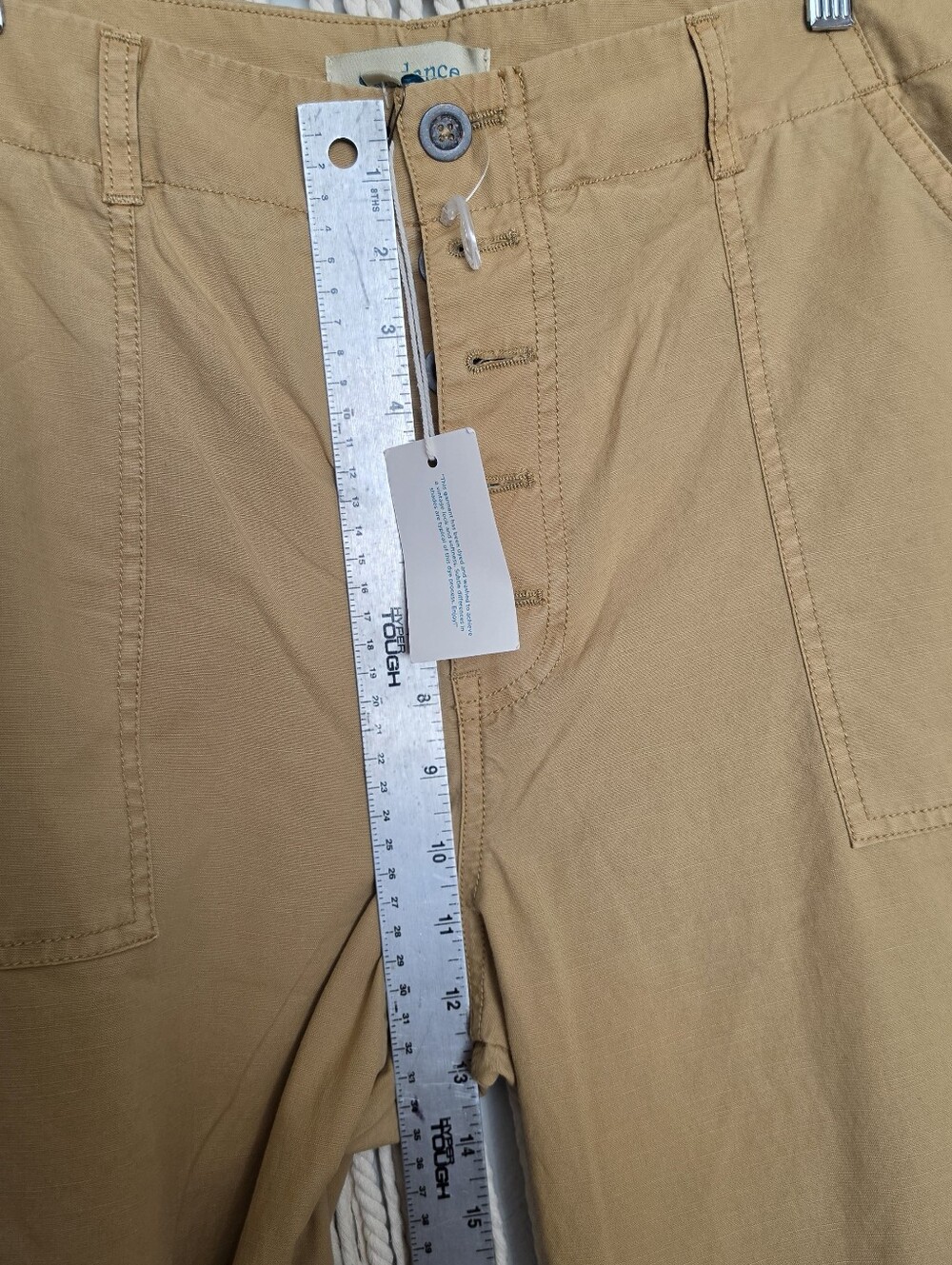 Sundance Ceopped Wide-Leg Utility Pants in Camel - Picture 4 of 7